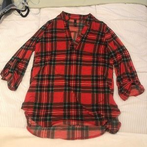 Plaid blouse